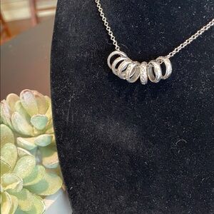 Sterling Silver 7 Rings of Luck Necklace